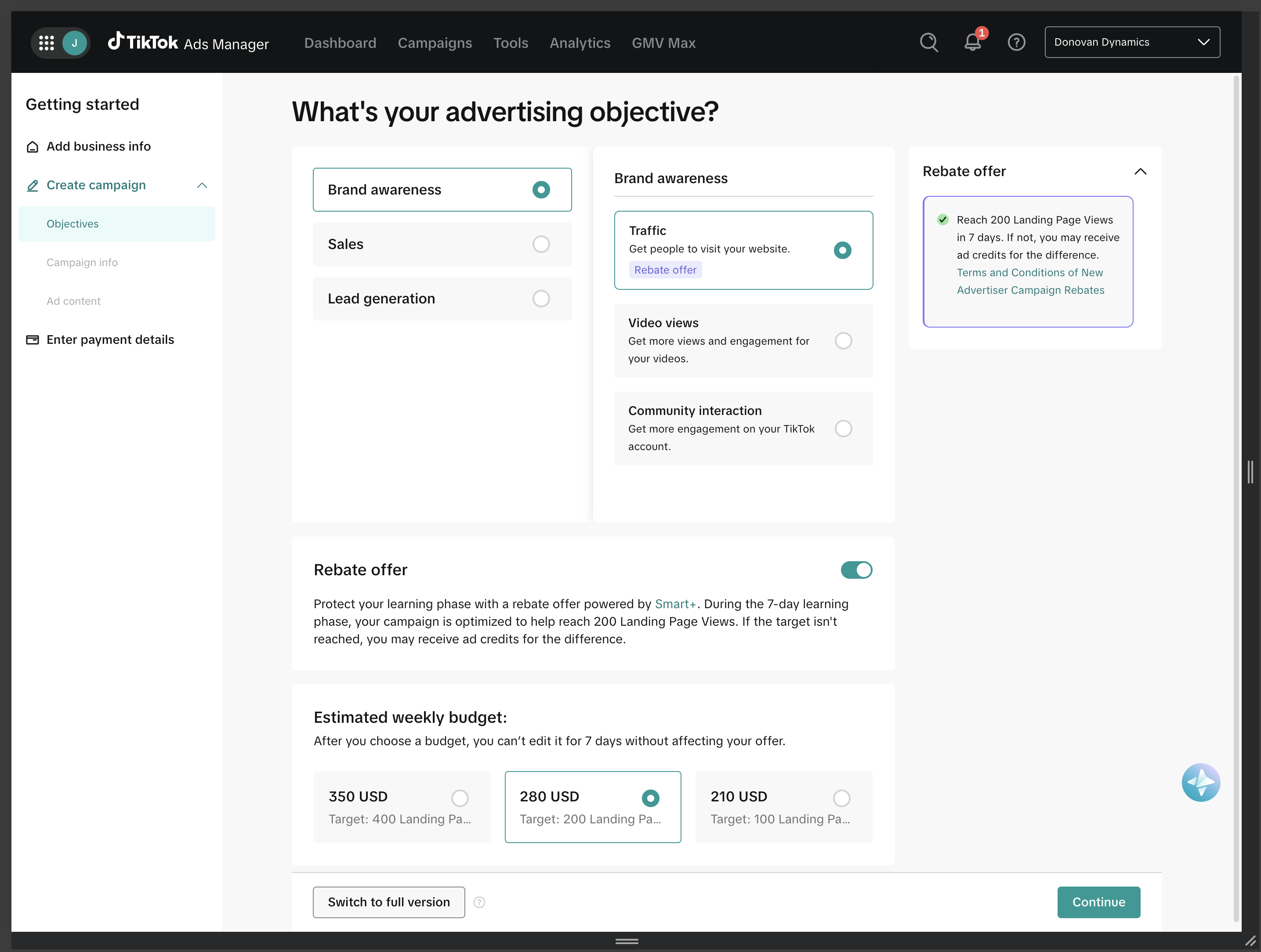 TikTok Ads Manager campaign creation case study image